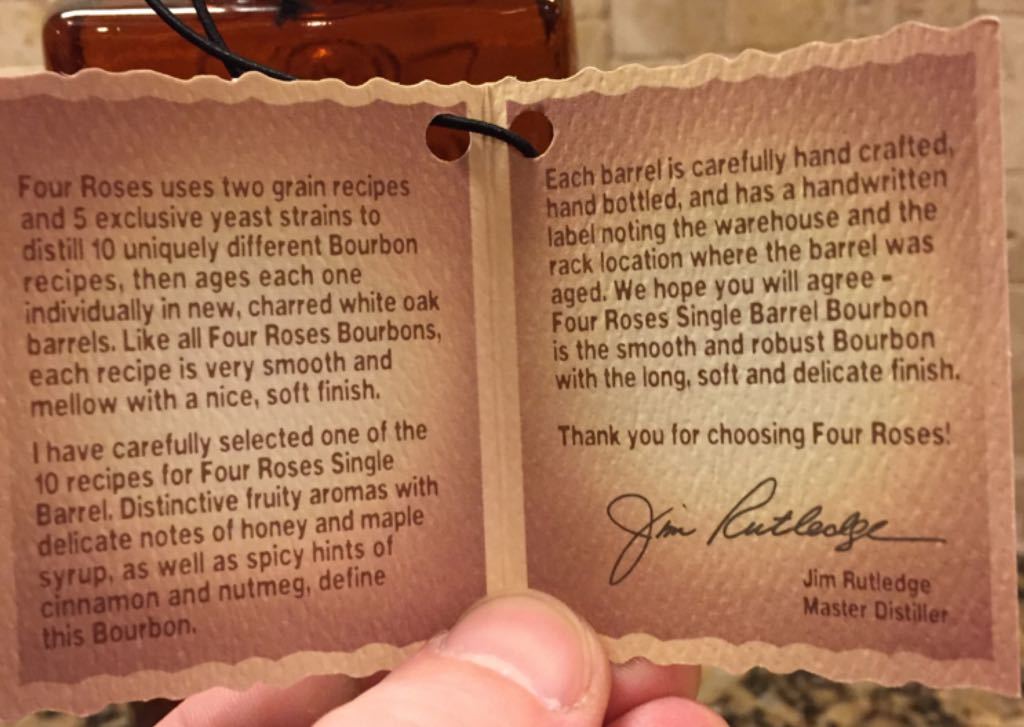 Four Roses Single Barrel Reserve - 1993 - Four Roses / Kirin (Japan) (750 mL) alcohol collectible - Main Image 2