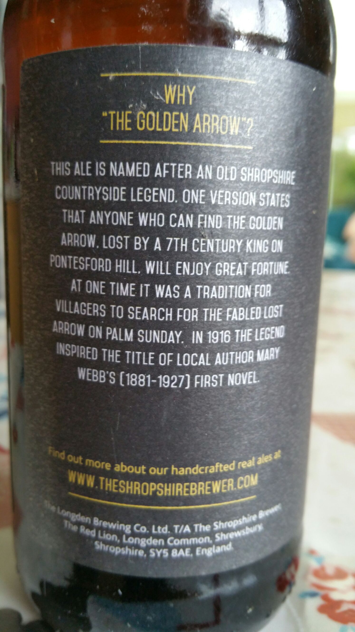 The Golden Arrow - The Shropshire Brewer alcohol collectible - Main Image 2