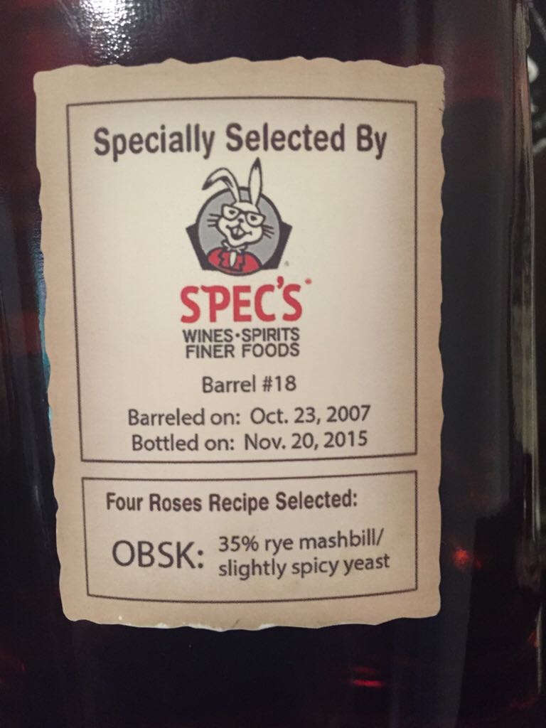Four Roses OESV Single Barrel Private Selection - Four Roses Distillery LLC (750 mL) alcohol collectible - Main Image 2