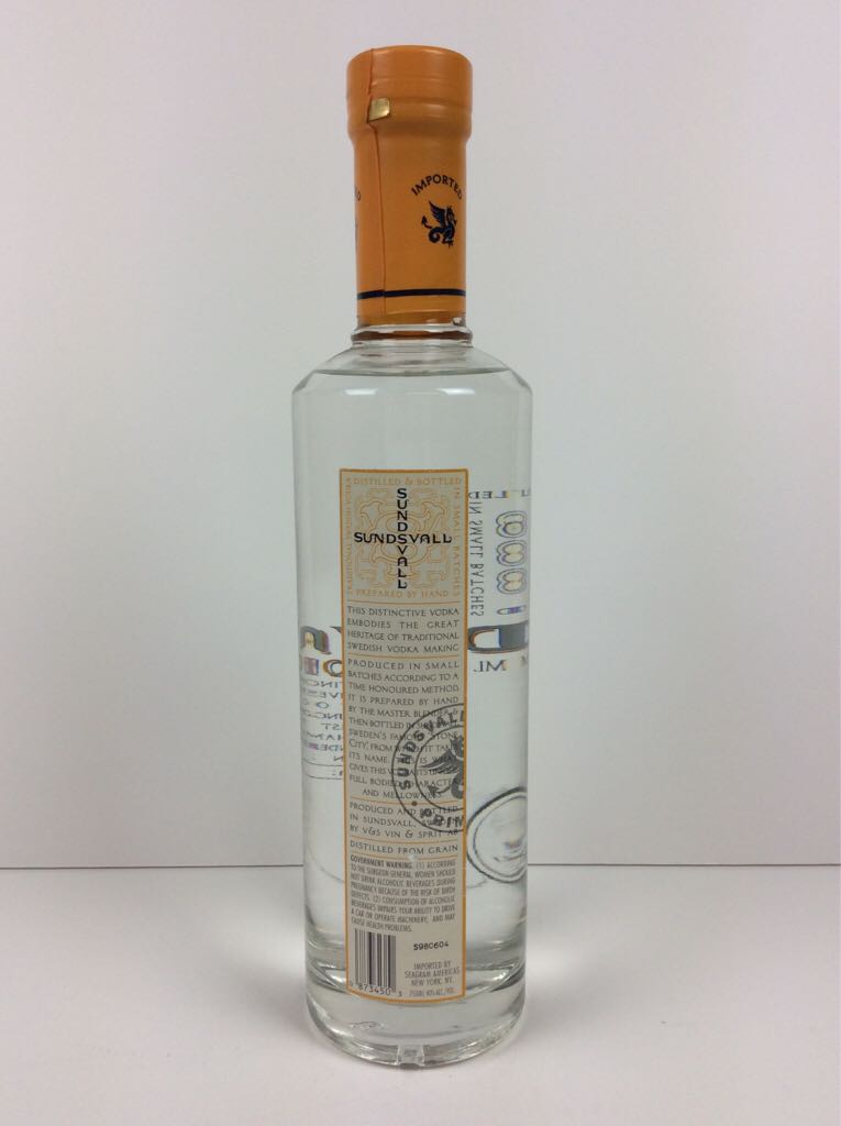 Sundsvall Vodka - V&S Vin & Sprit Ab (750mL) alcohol collectible - Main Image 2
