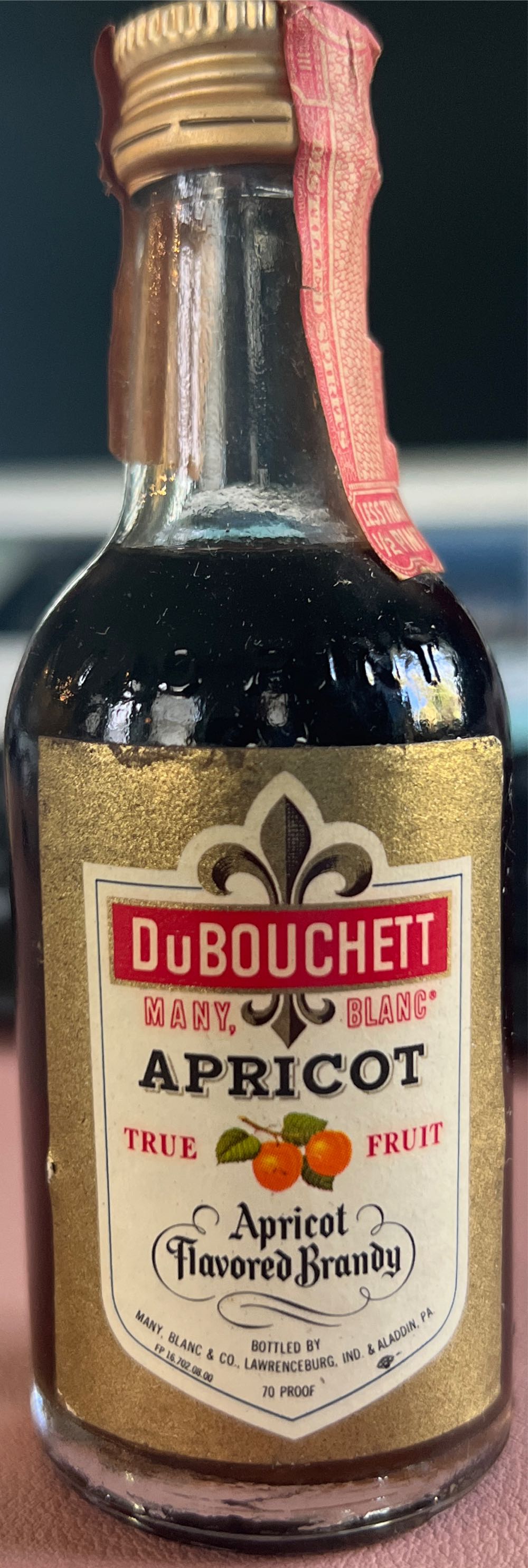 Du Bouchett Apricot Brandy - Du Bouchett (750 mL) alcohol collectible - Main Image 2