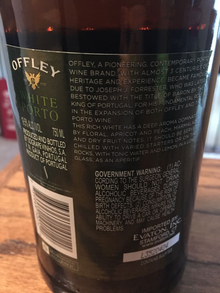 White Porto - Offley (750 mL) alcohol collectible - Main Image 2