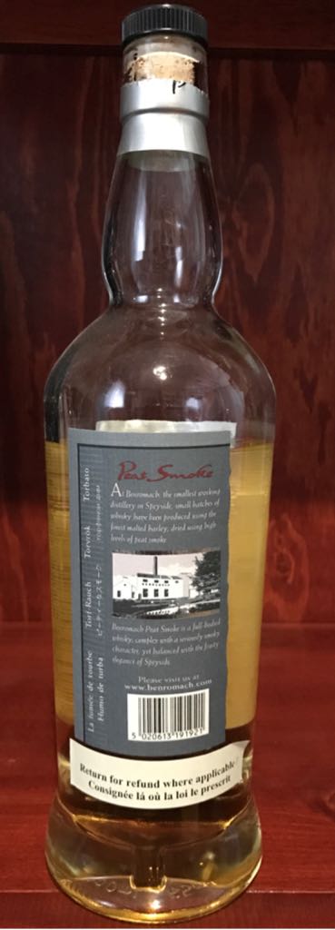 Benromack Peat Smoke - Benromach Distillery (700 mL) alcohol collectible - Main Image 2