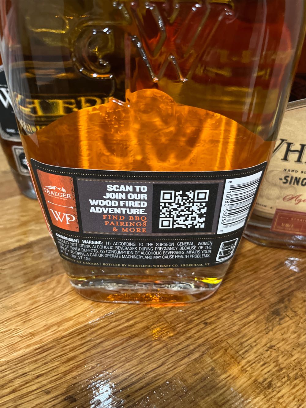 WhistlePig Traeger SmokeStock Whiskey - WhistlePig Farm, Shoreham, VT alcohol collectible - Main Image 2
