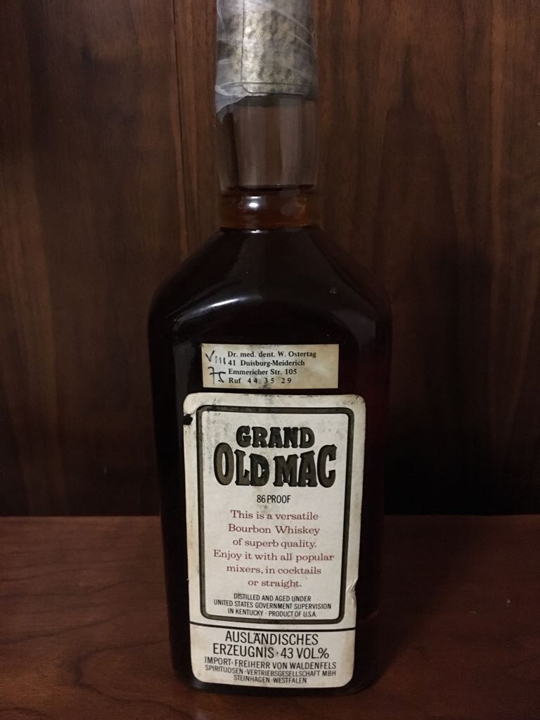 Grand Old Mac 5yr - Undisclosed, Somewhere In Kentucky (750 mL) alcohol collectible - Main Image 2