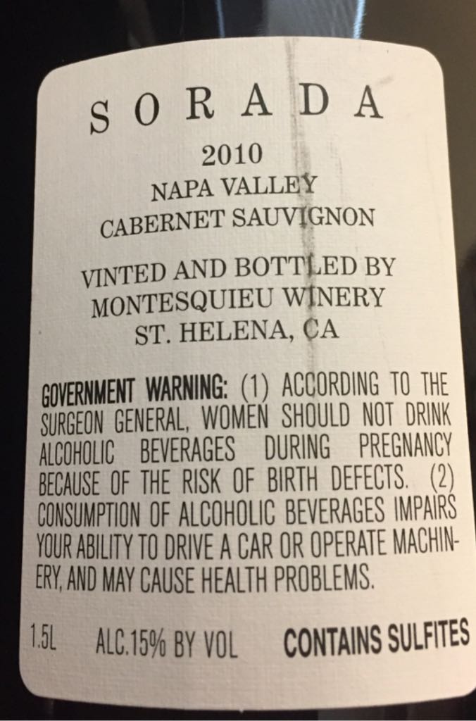 Sorada 2010 - Montesquieu Winery (1.5L) alcohol collectible - Main Image 2