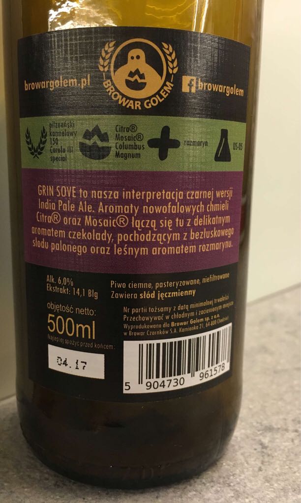 Green Sove - Golem alcohol collectible - Main Image 2