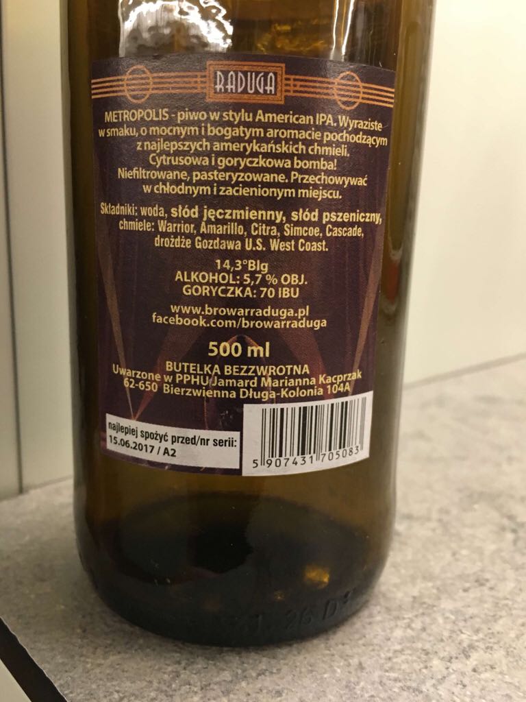 Metropolis - Raduga alcohol collectible - Main Image 2