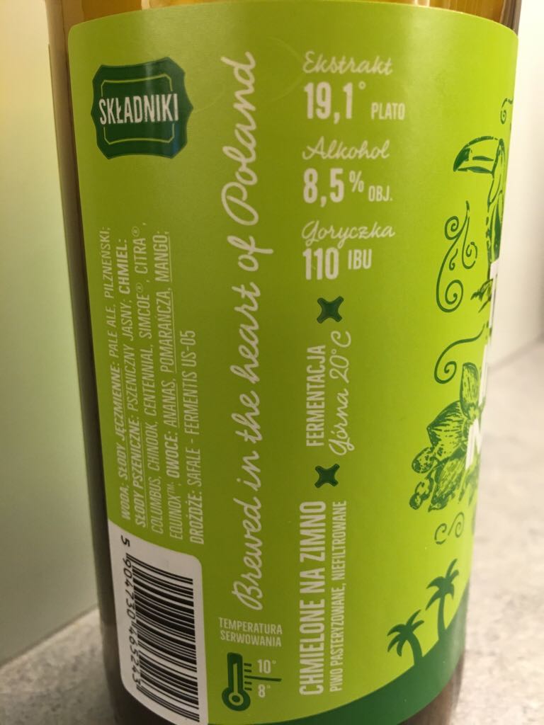 Tropical Imperial India Pale Ale - Wrężel alcohol collectible - Main Image 2