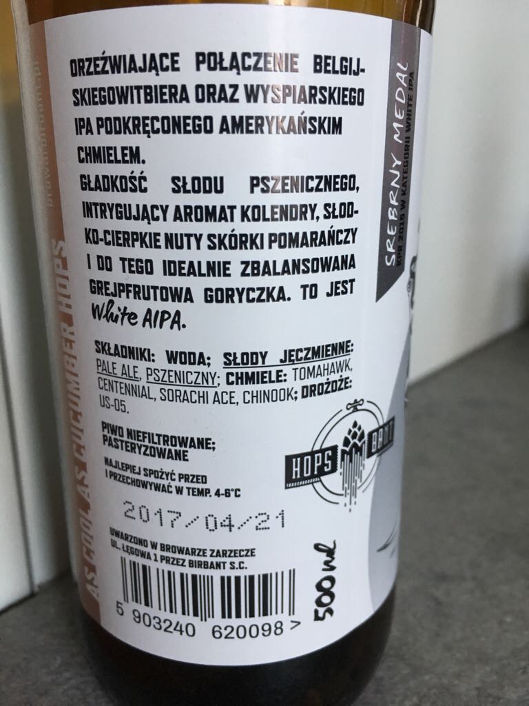 White AIPA - Birbant alcohol collectible - Main Image 2