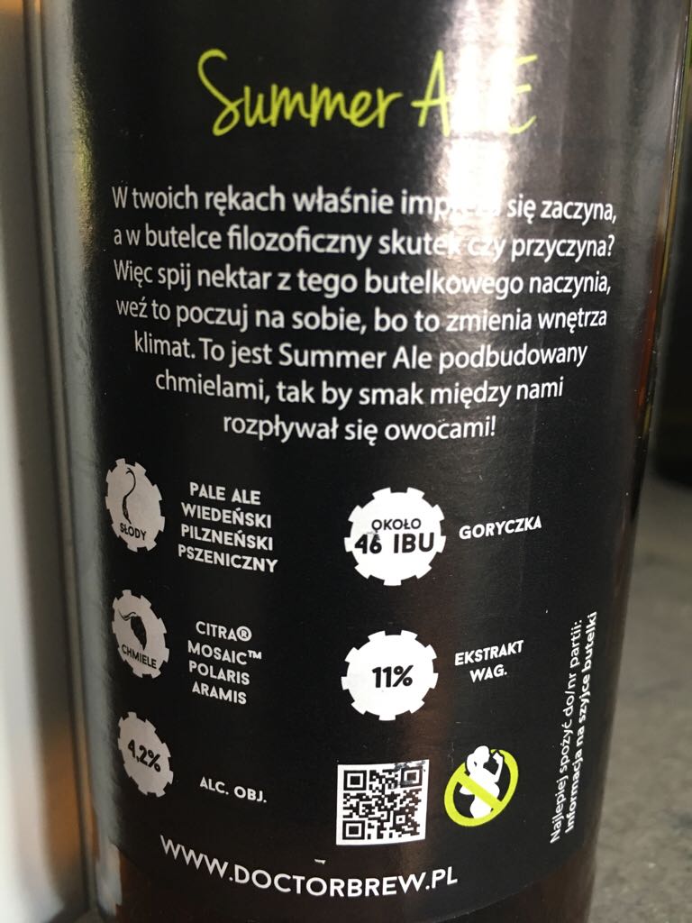 Summer Ale - Doctor Brew alcohol collectible - Main Image 2