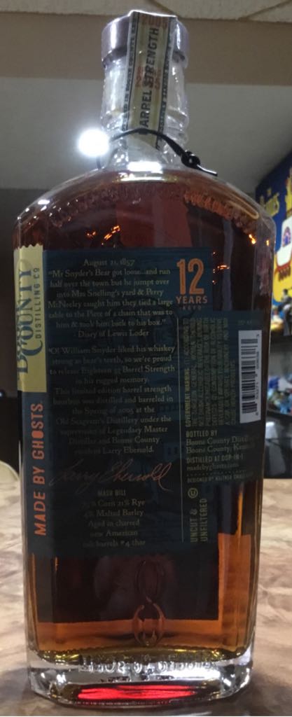 Eighteen 33 "12 Years Aged” - Boone County Distilling Co. (750  mL) alcohol collectible - Main Image 2