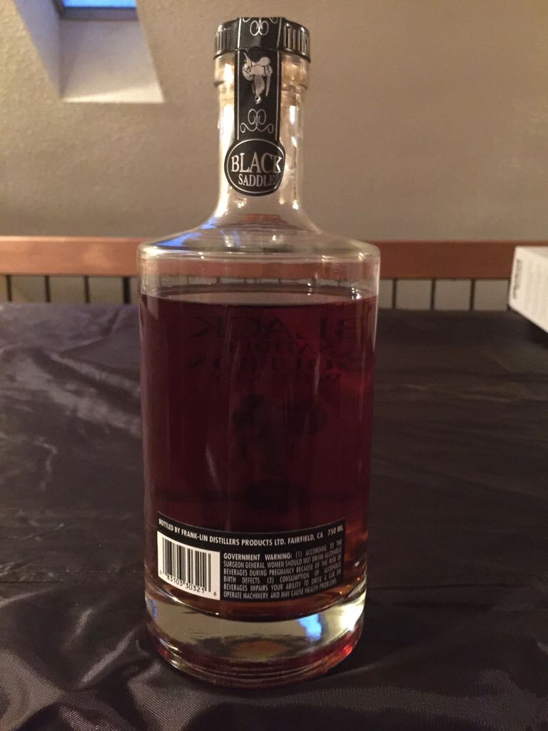 Black Saddle Bourbon 12 Year - Frank-Lin Distillers (750 mL) alcohol collectible - Main Image 2