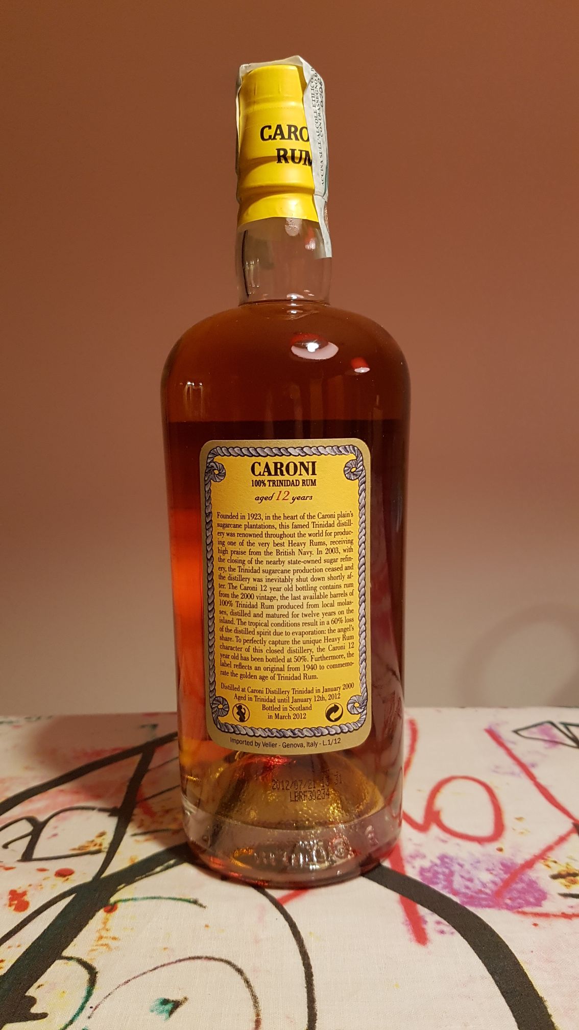 Caroni 12, 100% Trinidad Rum - Caroni Distillers (1975) Ltd. (700mL) alcohol collectible - Main Image 2