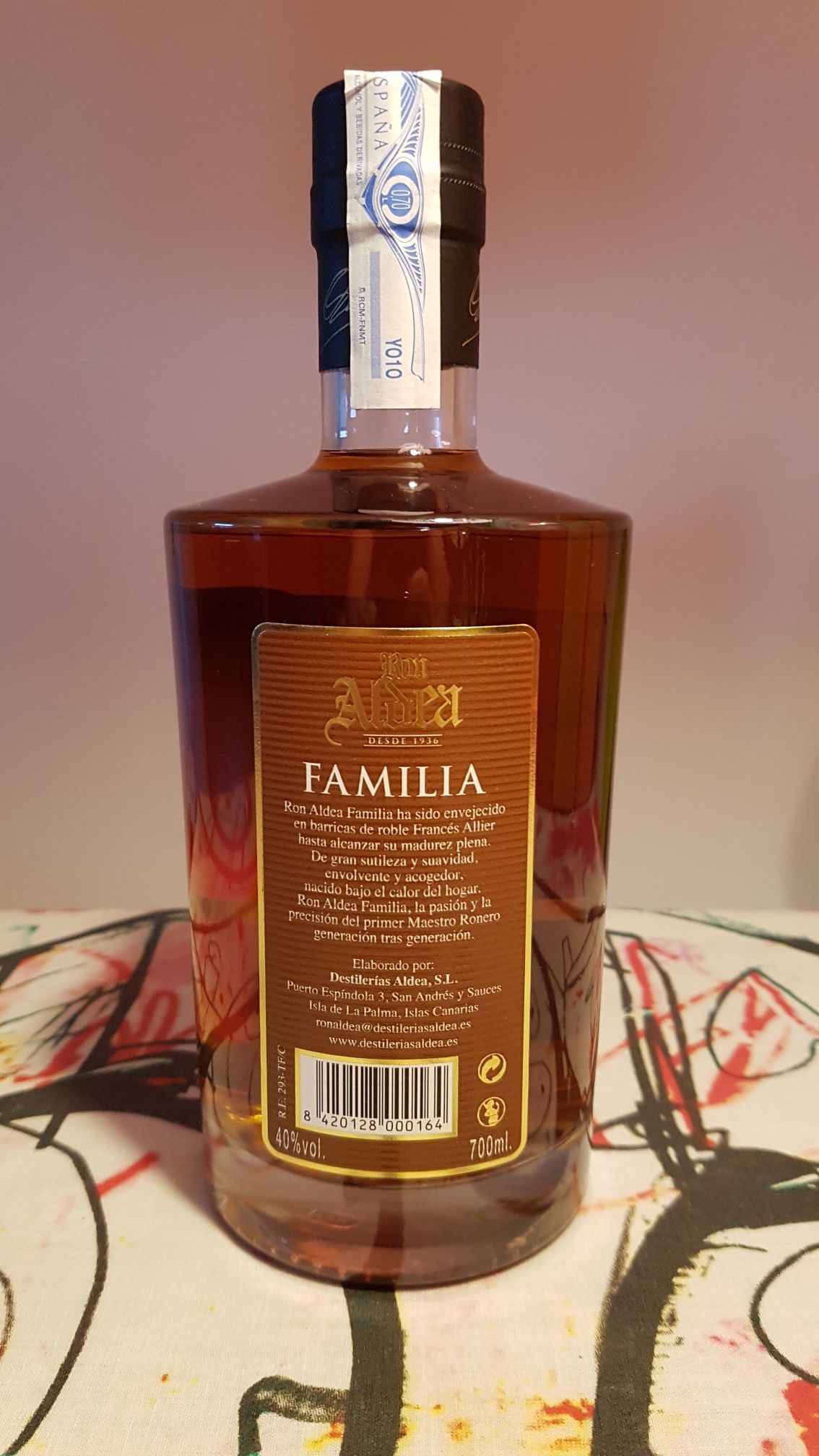 Ron Aldea 15 - Destilerias Aldea, S.L. (700mL) alcohol collectible - Main Image 2