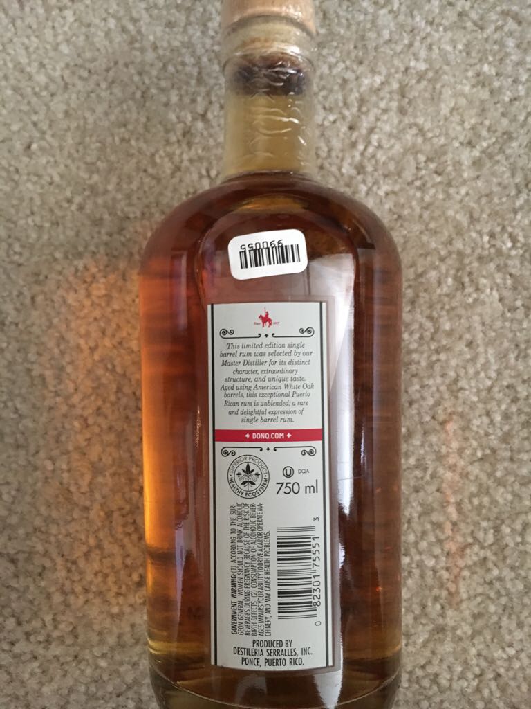 Don Q Single Barrel 2005 - Distilleria Serrales Inc (750 mL) alcohol collectible - Main Image 2