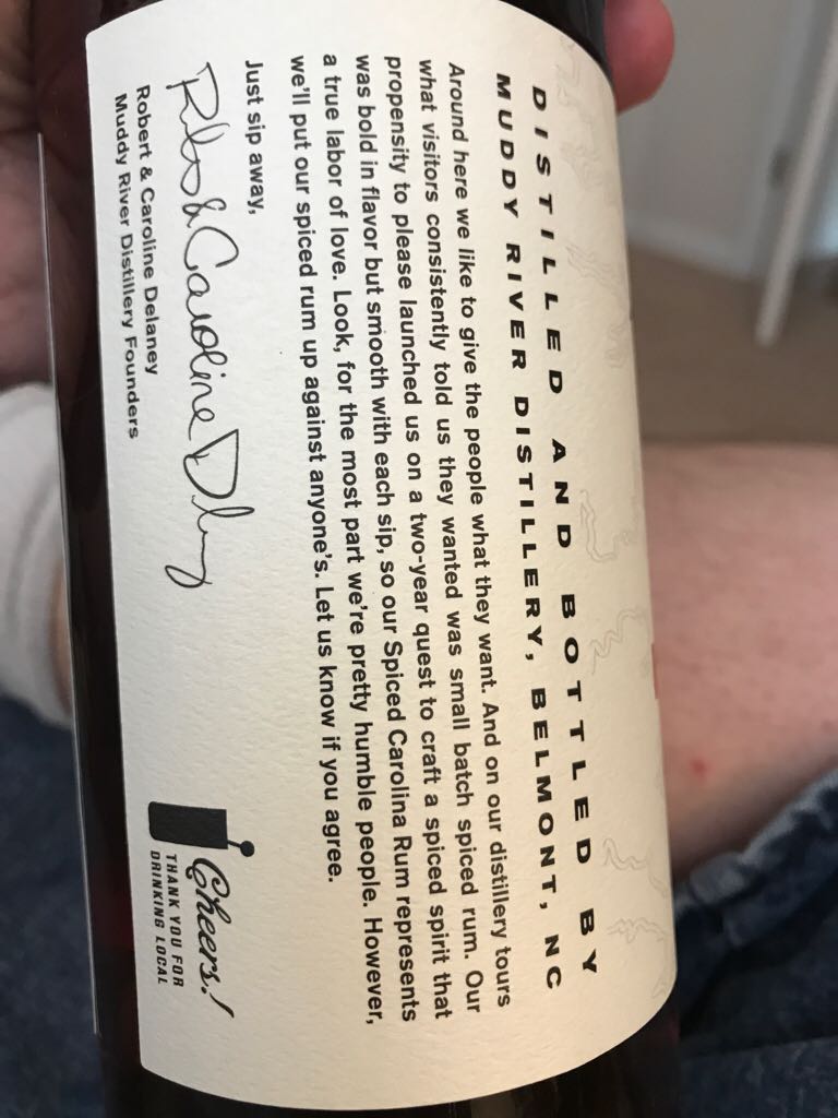 Muddy River Spiced Carolina Rum - Muddy River Distillery (750mL) alcohol collectible - Main Image 2