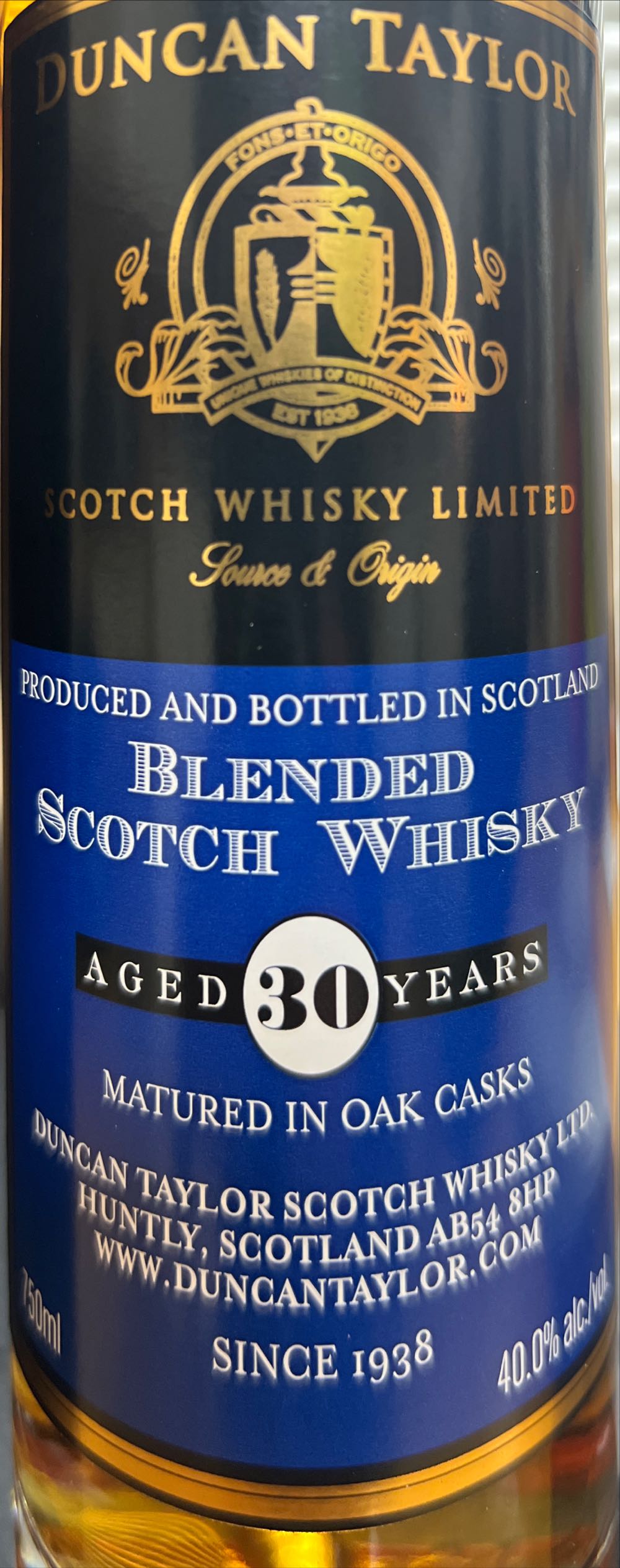 Duncan Taylor 30 Yr - Duncan Taylor Scotch Whisky Ltd (750 mL) alcohol collectible - Main Image 2
