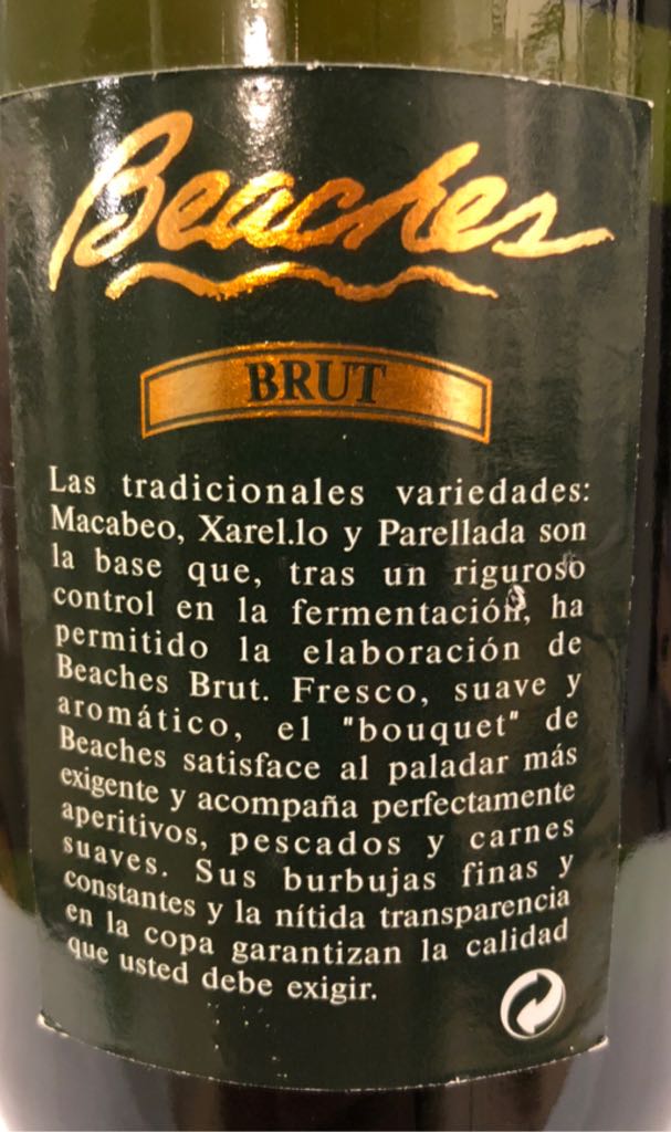 Beaches Veradero Brut - Elaborado Por Civinos (750 mL) alcohol collectible - Main Image 2