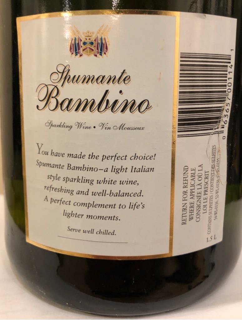 Spumante Bambino - Arterra Wines Canada Inc. (1.5L) alcohol collectible - Main Image 2