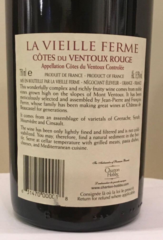 La Vieille Ferme - Perrin & Fils (750 mL) alcohol collectible - Main Image 2