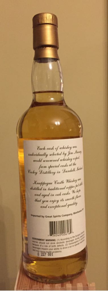 Knappogue Castle 1991 - Cooley Distillery alcohol collectible - Main Image 2