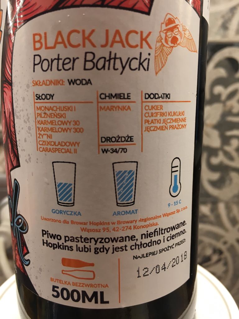 Black Jack - Hopkins alcohol collectible - Main Image 2