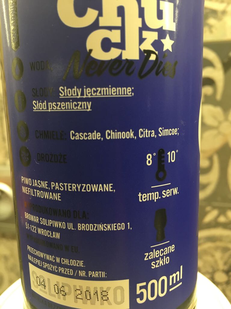 Chuck Never Dies - Solipiwko alcohol collectible - Main Image 2