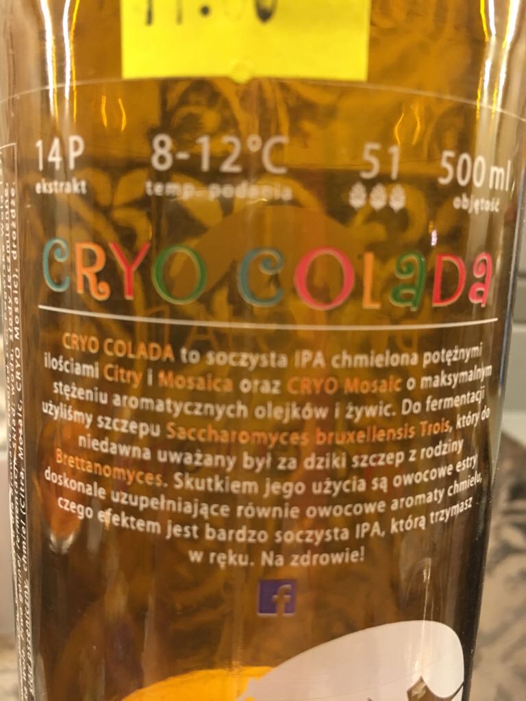 Cryo Colada - Piwojad alcohol collectible - Main Image 2
