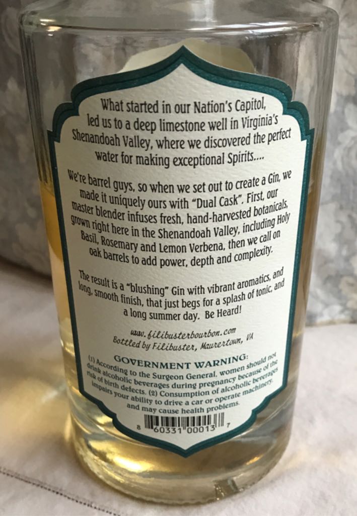Filibuster Gin - Filibuster (750mL) alcohol collectible - Main Image 2