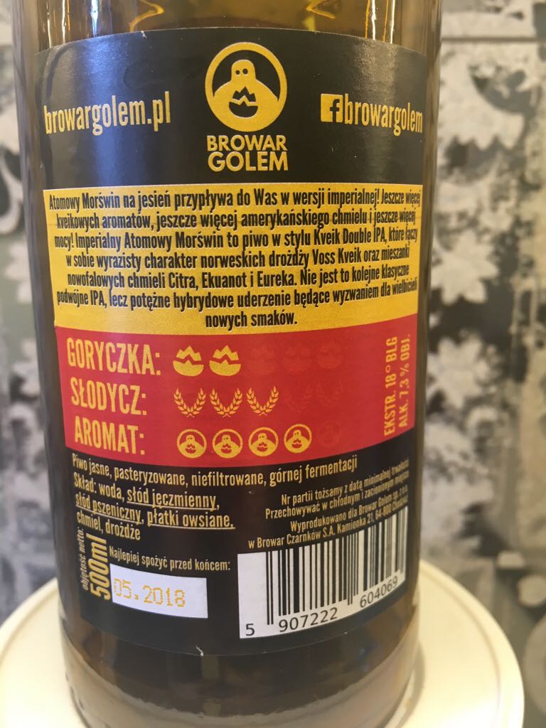 Atomowy Morświn - Browar Golem alcohol collectible - Main Image 2