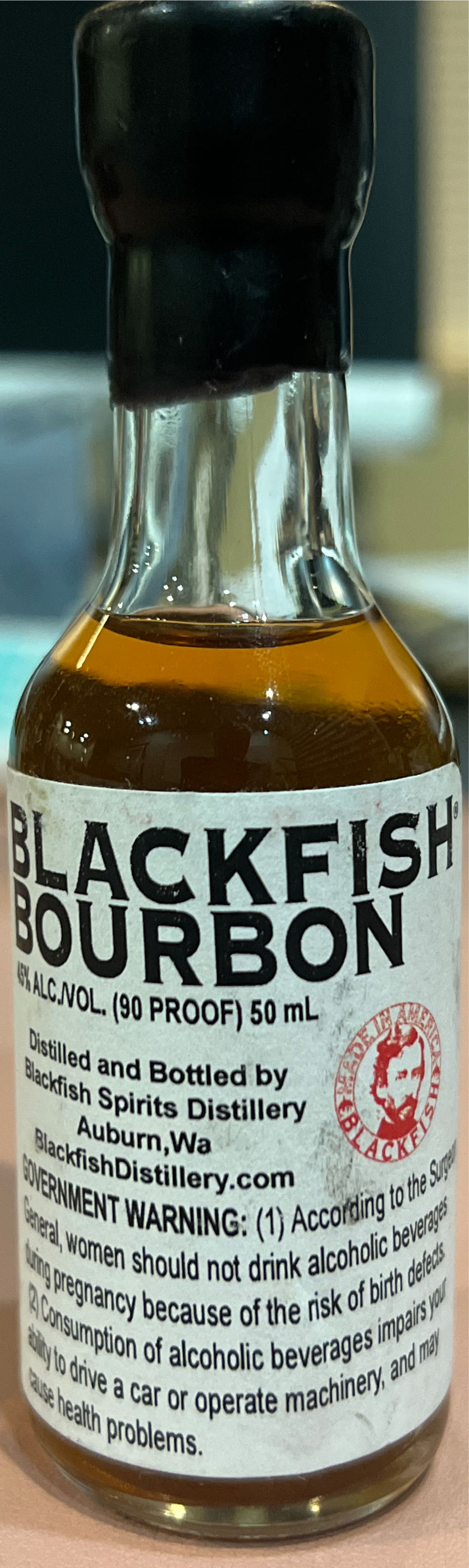 Blackfish Bourbon - Blackfish Spirits (50 mL) alcohol collectible - Main Image 2