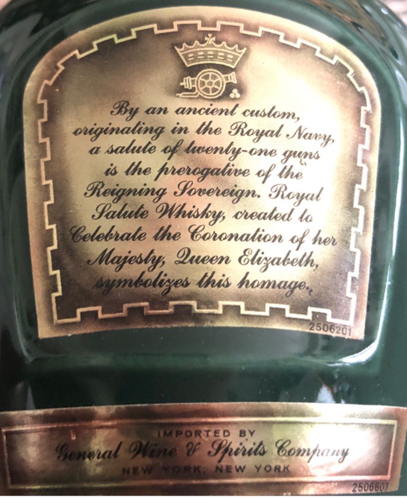 Royal Salute Scotch - The Chivas Brothers (750 mL) alcohol collectible - Main Image 2