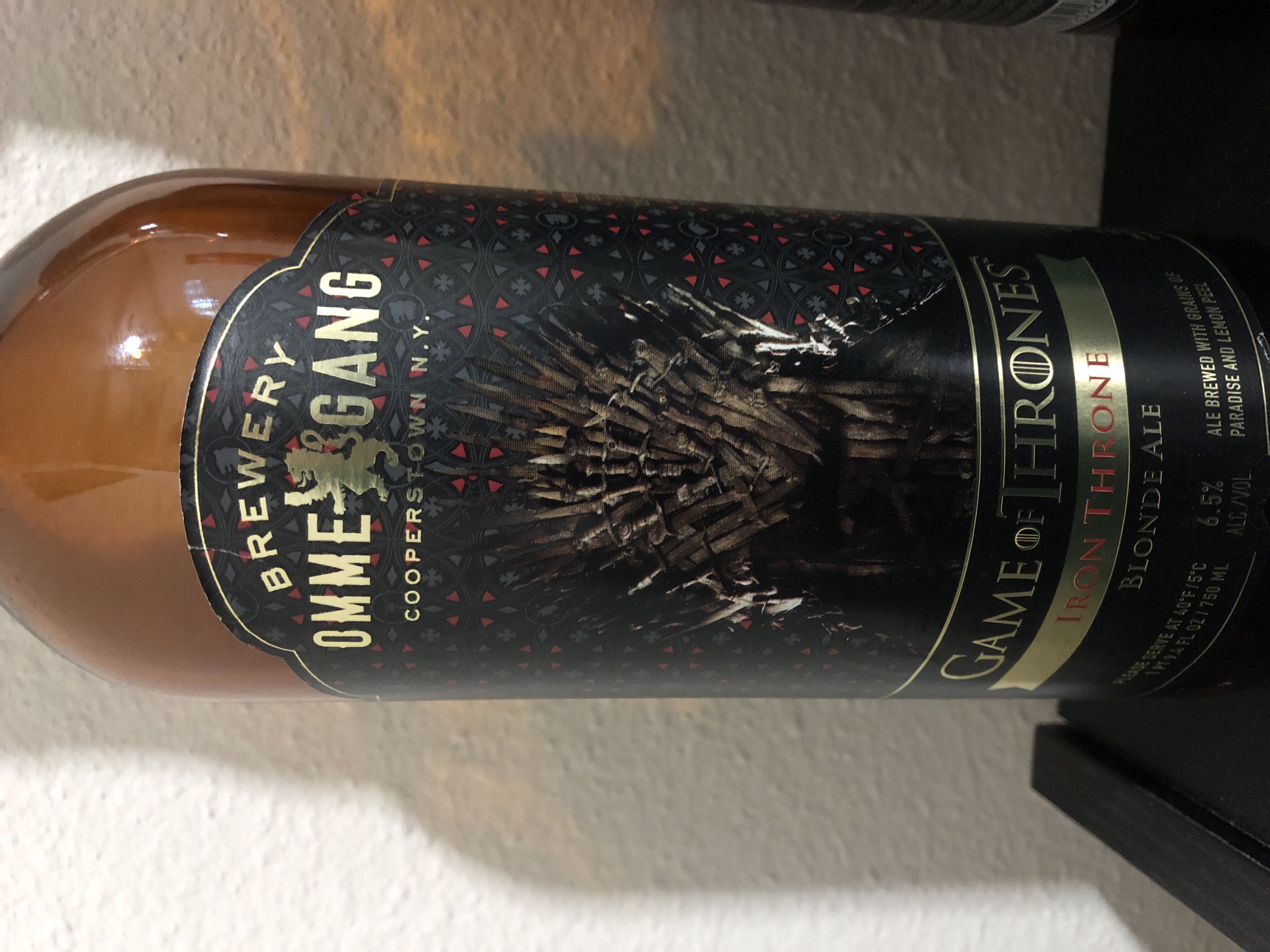 Iron Throne Beer - Ommengang (9.4 FL OZ) alcohol collectible [Barcode 649440476688] - Main Image 1