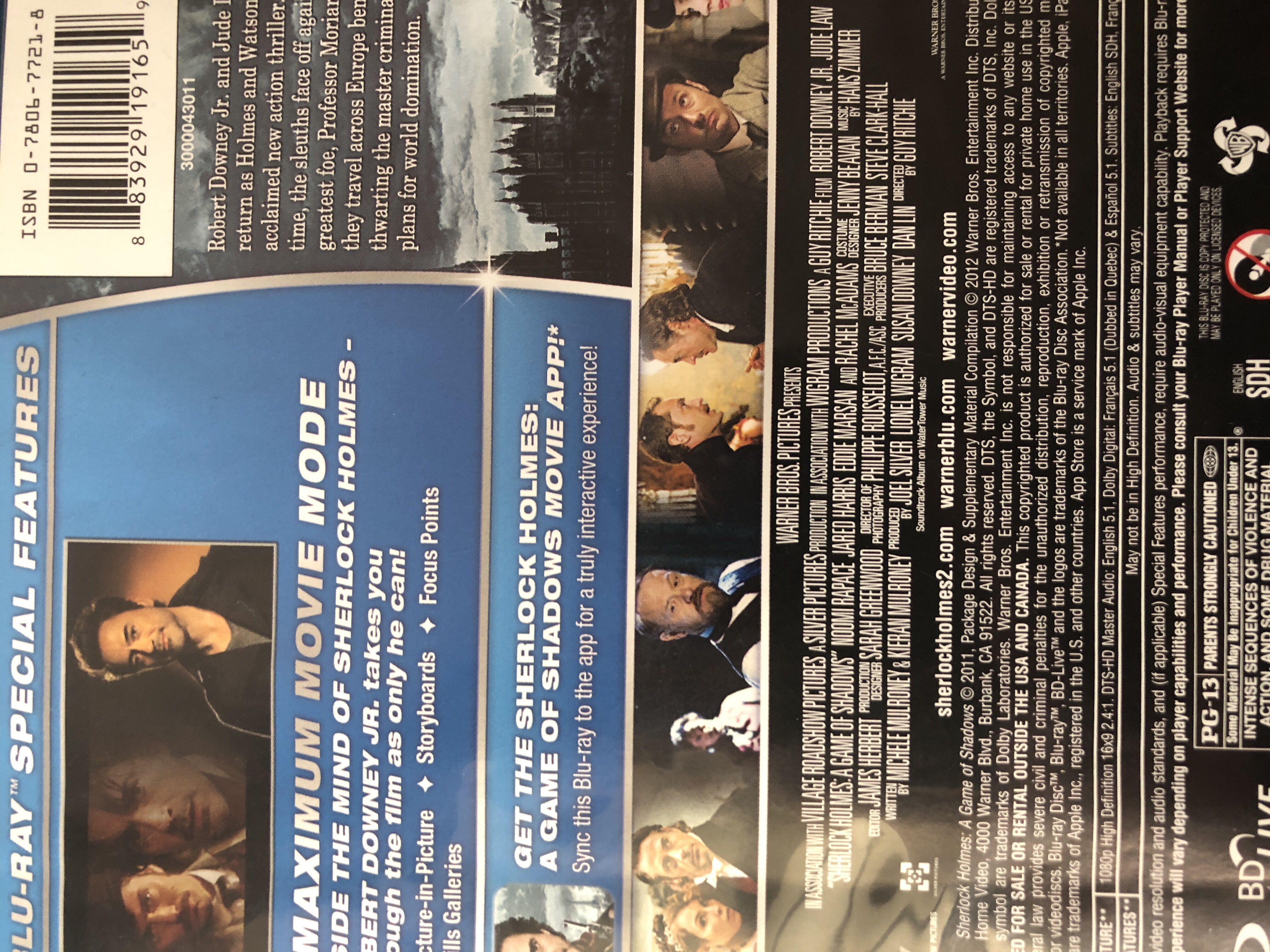 Sherlock Holmes: A Game of Shadows  alcohol collectible [Barcode 883929191659] - Main Image 2