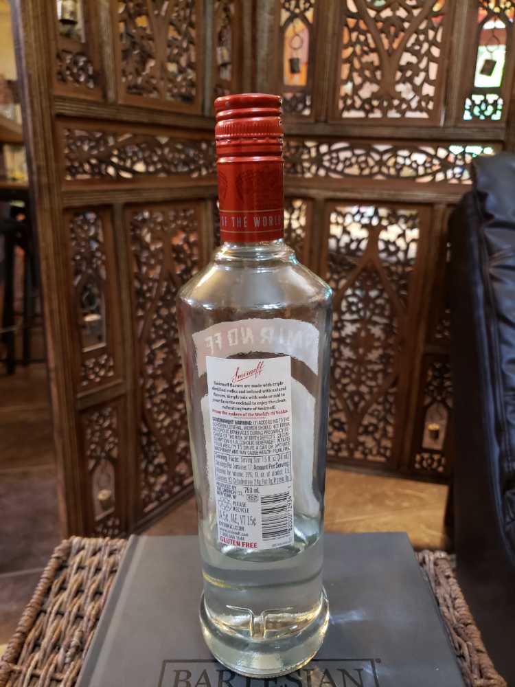 Smirnoff Strawberry  - The Smirnoff Co (750 mL) alcohol collectible [Barcode 082000729341] - Main Image 2