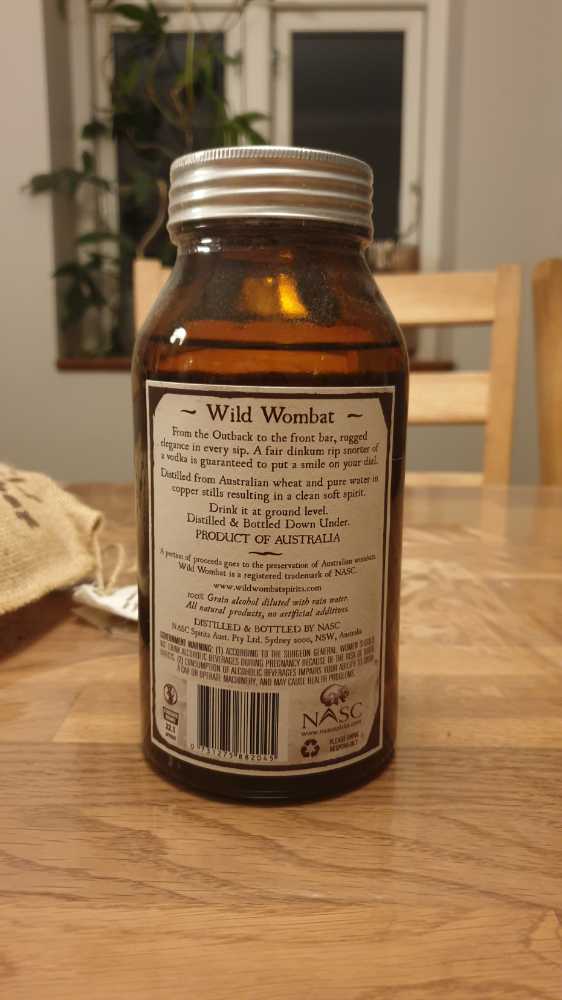 Wild Wombat Vodka 700ml 40% Australia - Abnormal Group Singapore (700mL) alcohol collectible [Barcode 8606001832095] - Main Image 3