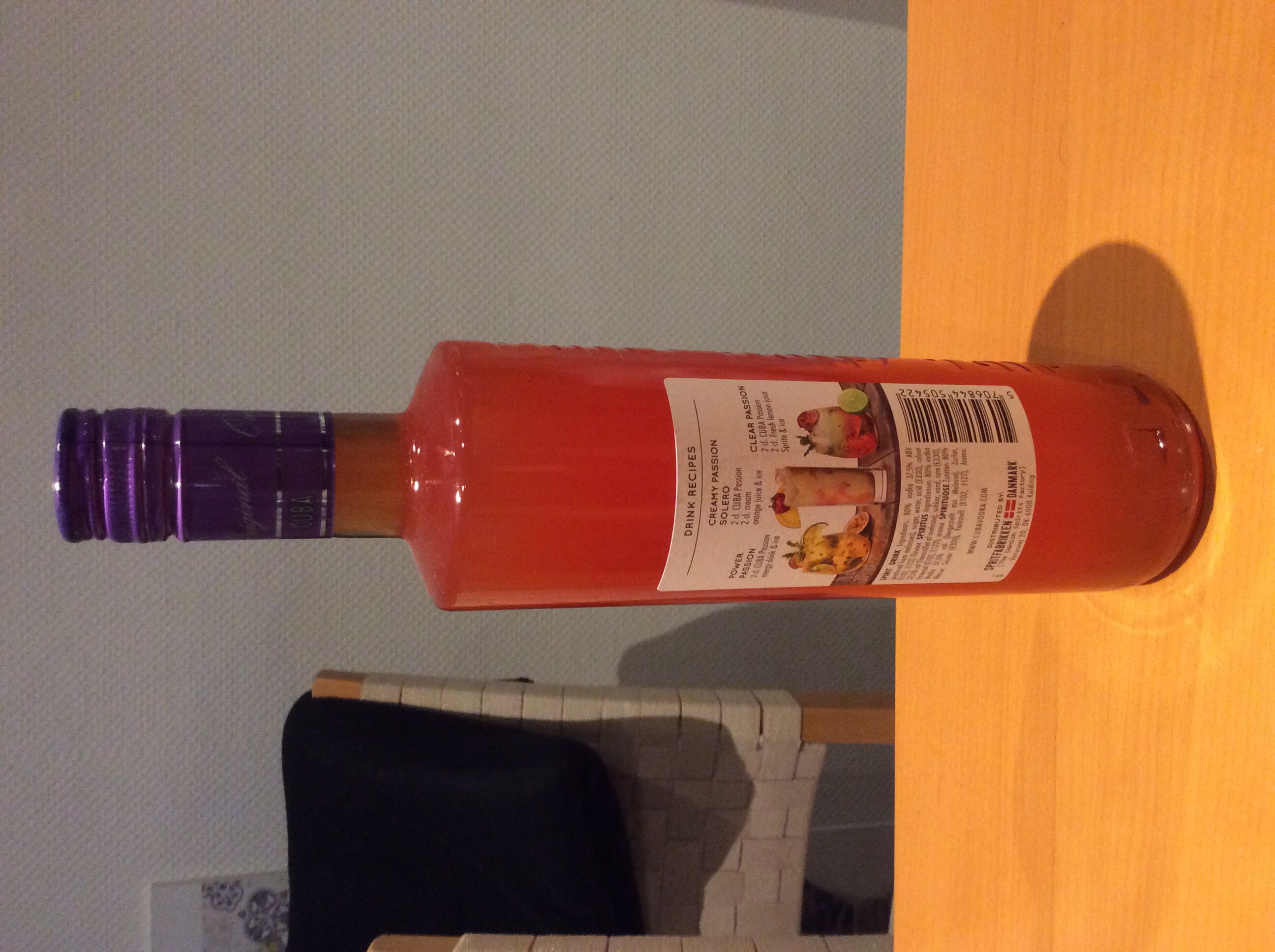 Cuba Passion Vodka 700ml 30% Danish - Spritfabrikken Danmark (700 mL) alcohol collectible [Barcode 5706844505422] - Main Image 2