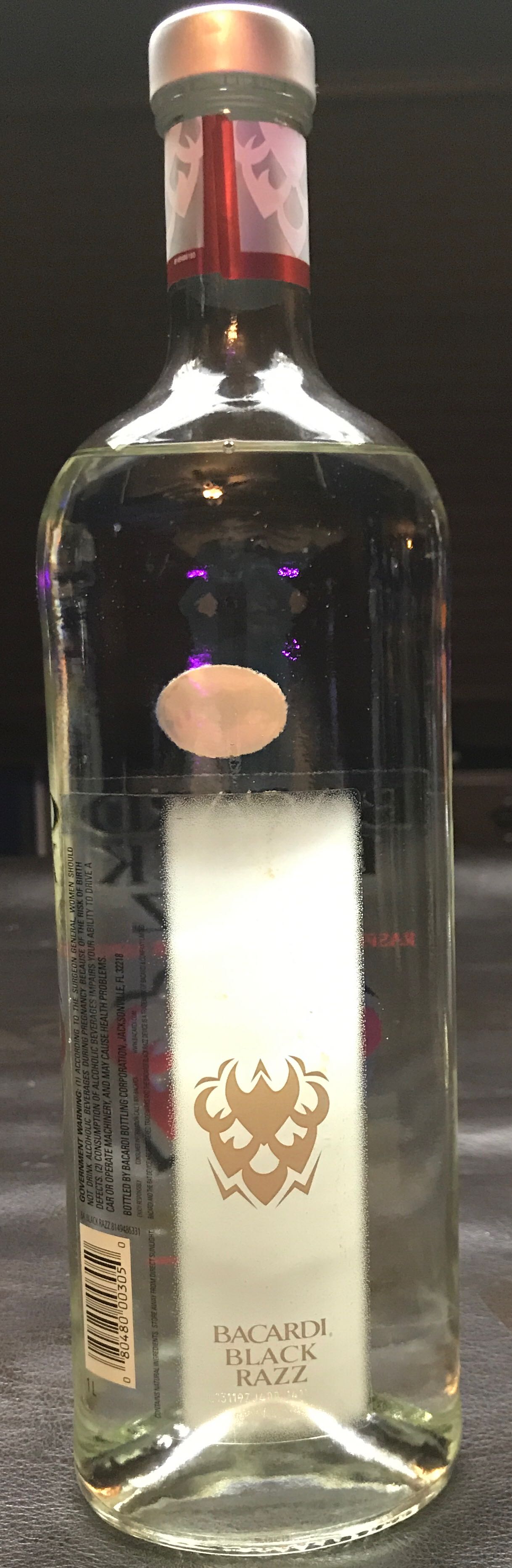 Bacardi Black Razz - Bacardi (1 L) alcohol collectible - Main Image 2