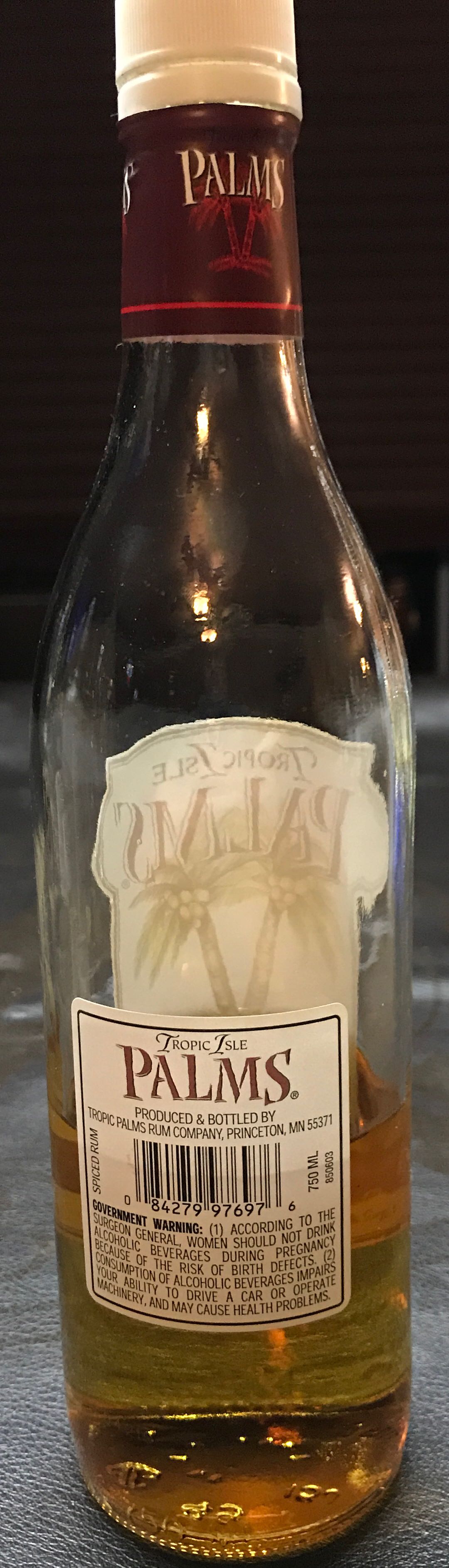 Spiced Cask Rum - Tropic Palms Rum (750 mL) alcohol collectible - Main Image 2