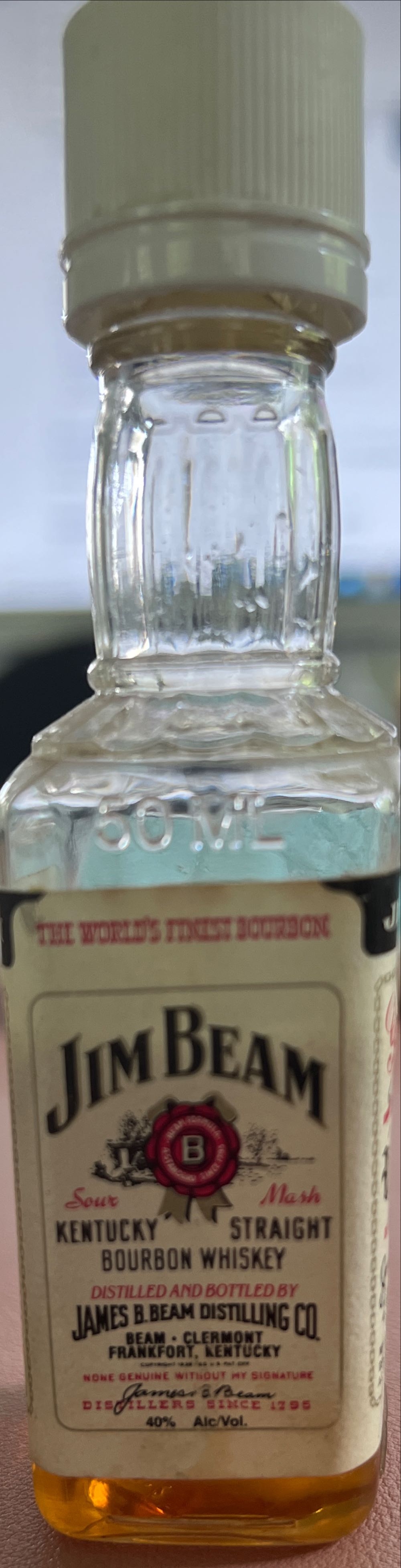 Jim Beam  Kentucky  Straight Bourbon - Kentucky Straight Bourbon Whiskey (50mL) alcohol collectible [Barcode 080686001904] - Main Image 3
