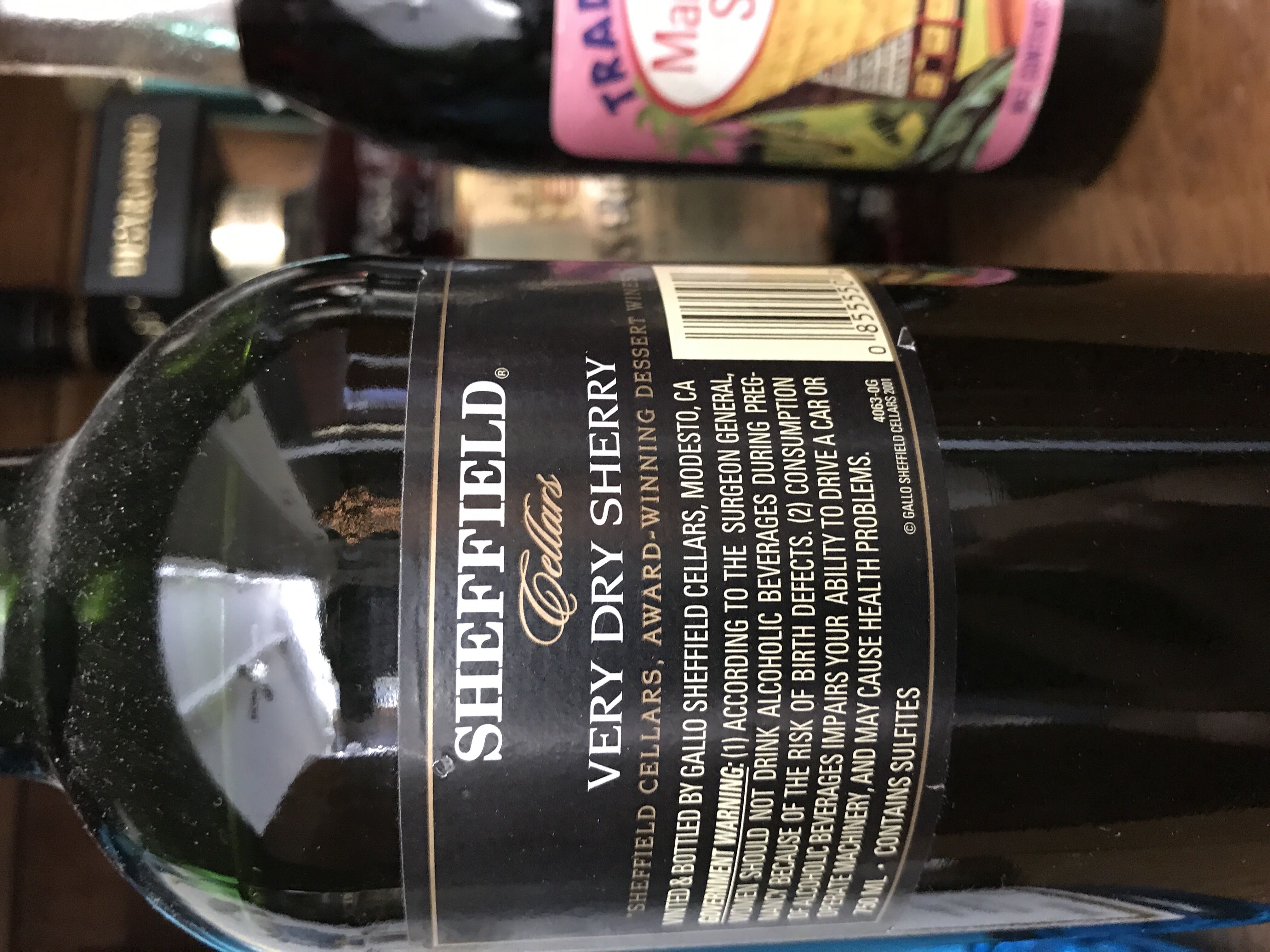 Sherry, Very Dry - Sheffield Cellars (750 mL) alcohol collectible [Barcode 08555502] - Main Image 2
