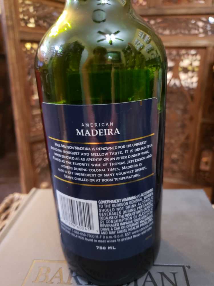 Paul Masson Madeira - Paul Masson Winery, Gonzalaes, California (750 mL) alcohol collectible [Barcode 021296602419] - Main Image 3