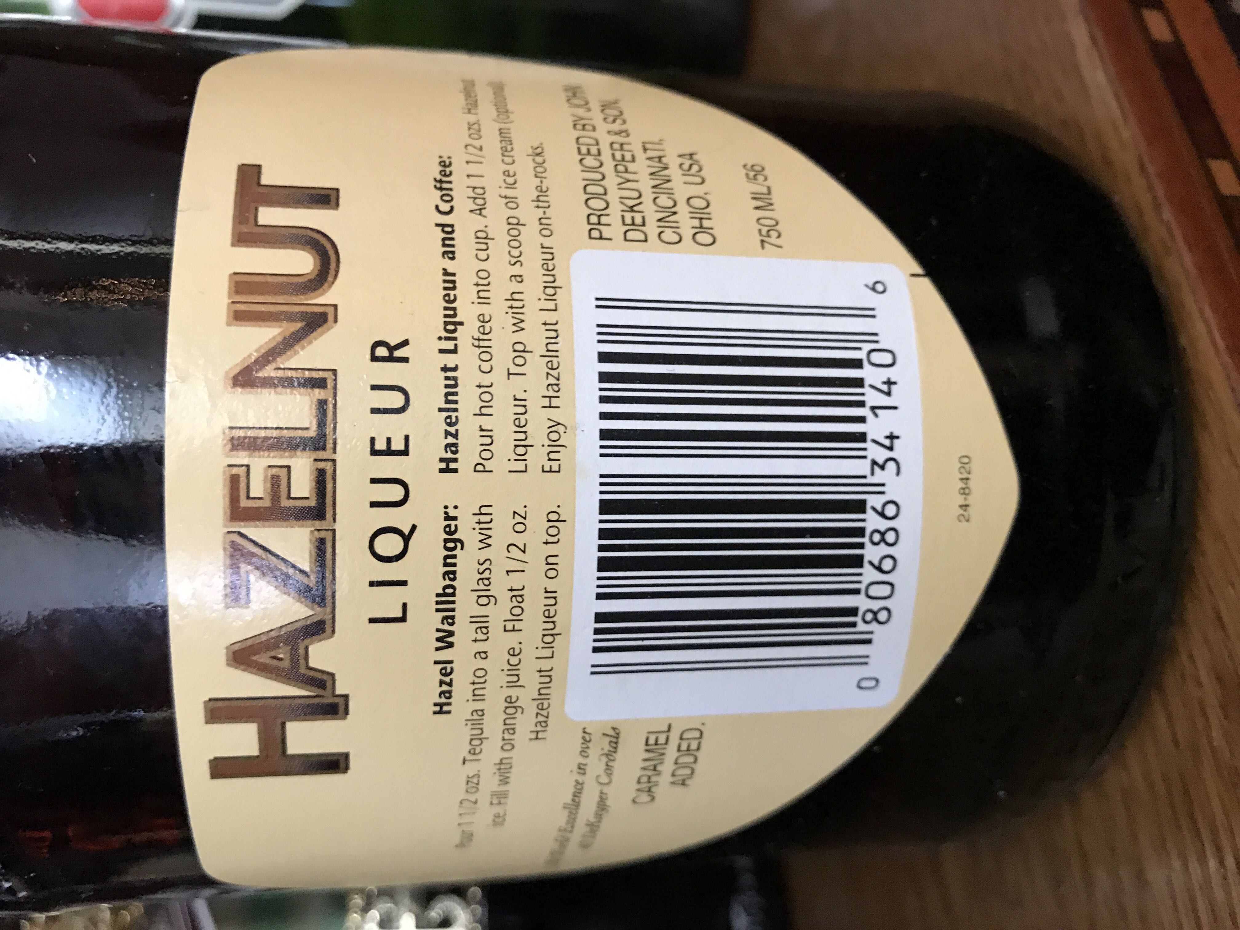 Liqueur Hazelnut - Dekuyper (750 mL) alcohol collectible [Barcode 080686341406] - Main Image 2