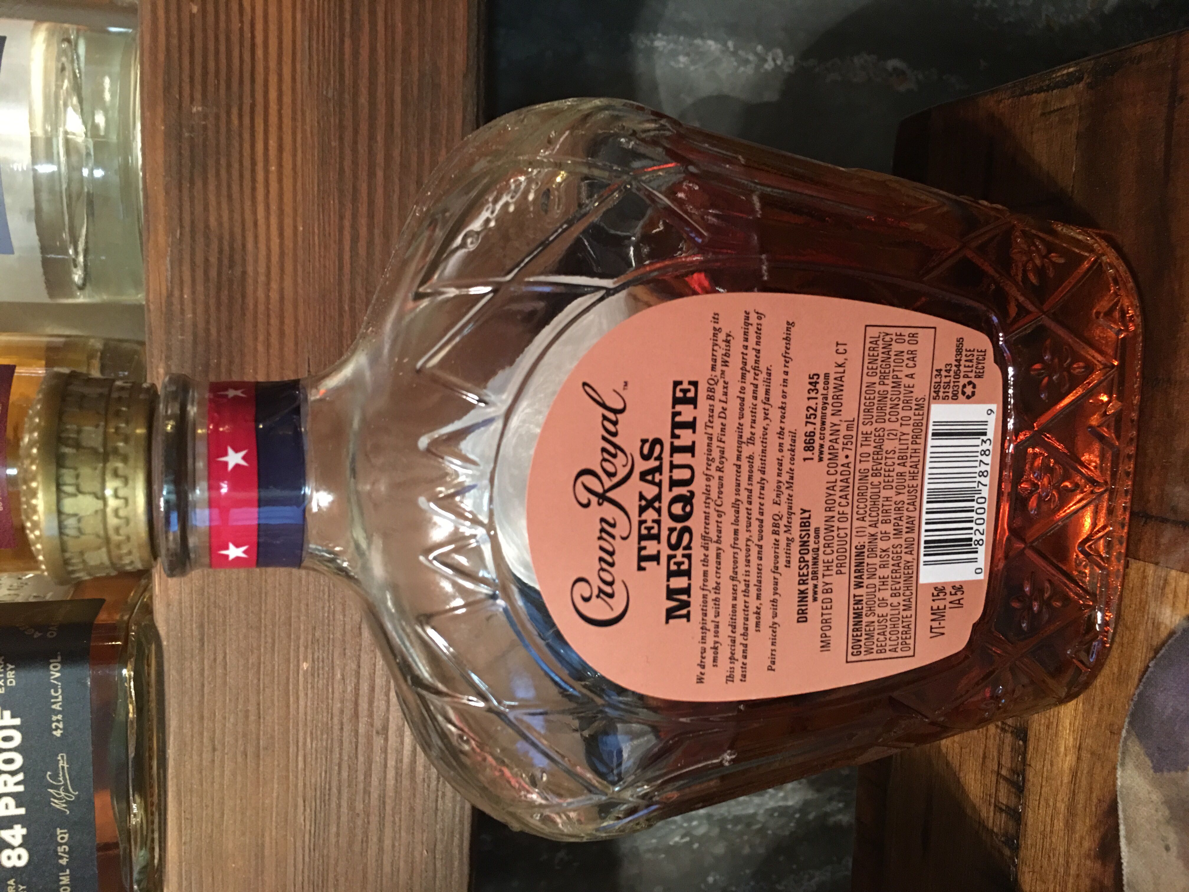 Crown Royal Texas Mesquite - Crown Royal Distilling Co. (750 mL) alcohol collectible [Barcode 082000787839] - Main Image 2
