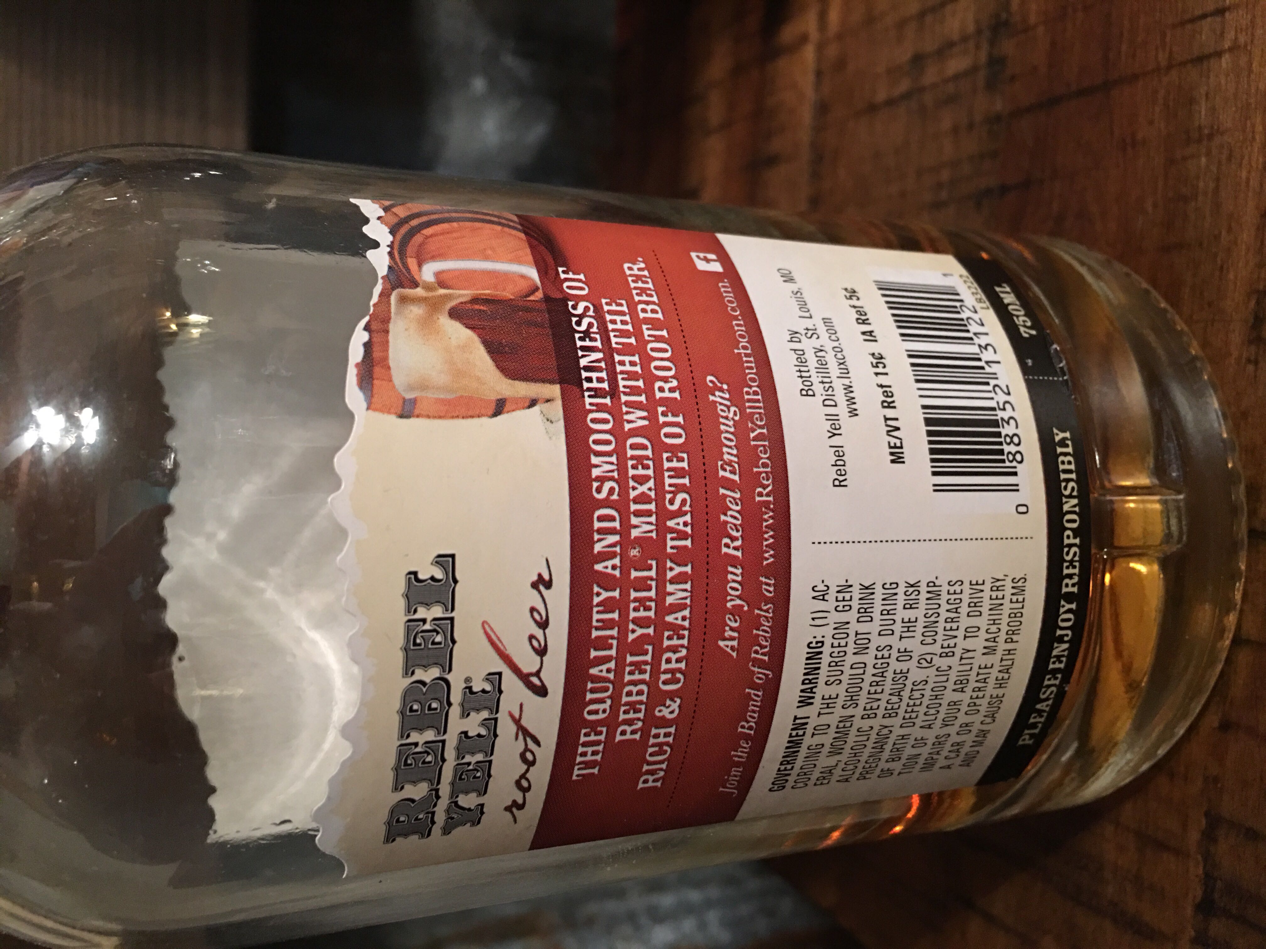 Rebel Yell Root Beer - Rebel Yell Distillery (750 mL) alcohol collectible [Barcode 088352131221] - Main Image 2