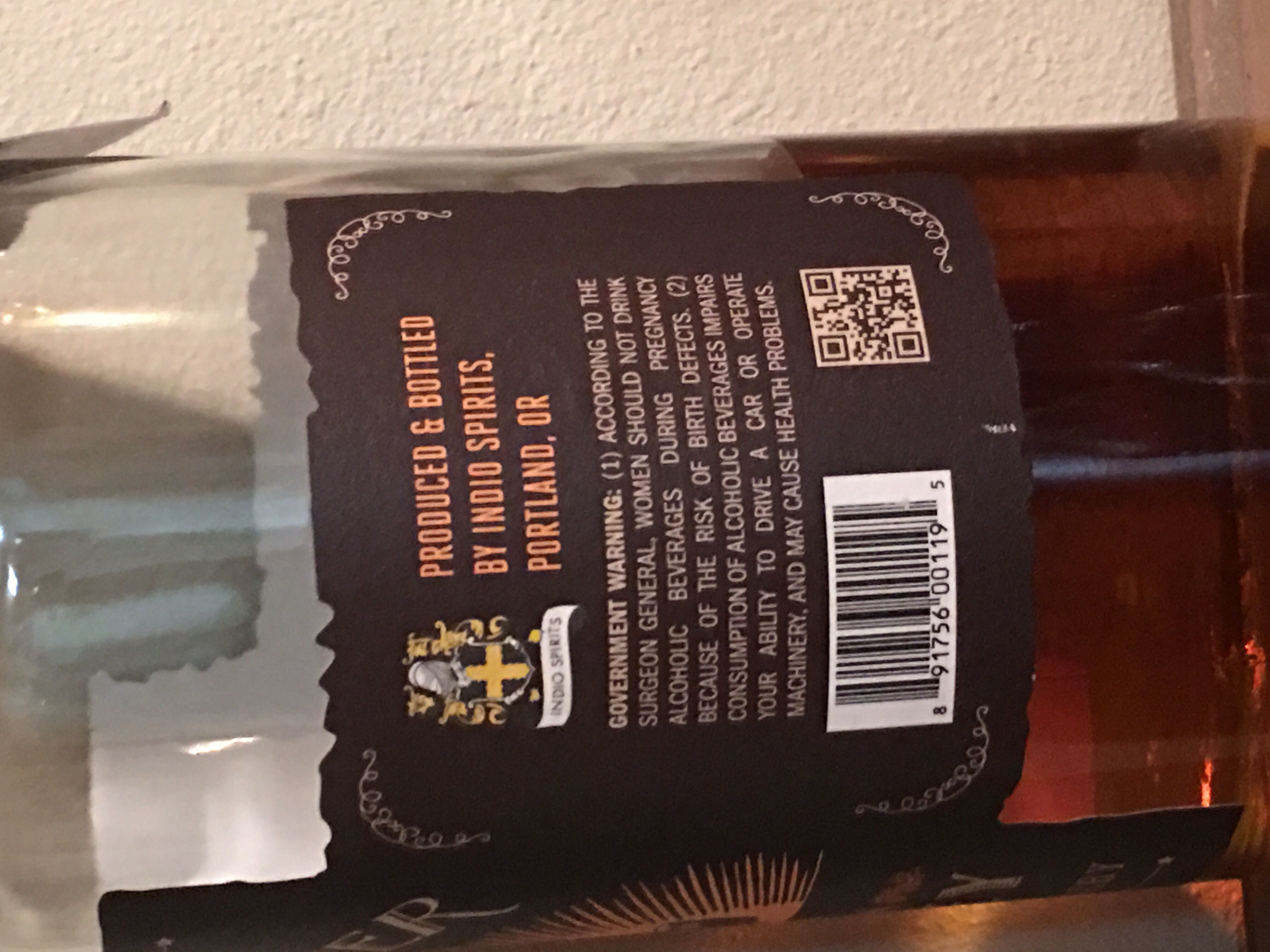 James Oliver American Whiskey - Indio Spirits Distillery (750 mL) alcohol collectible [Barcode 891756001195] - Main Image 2