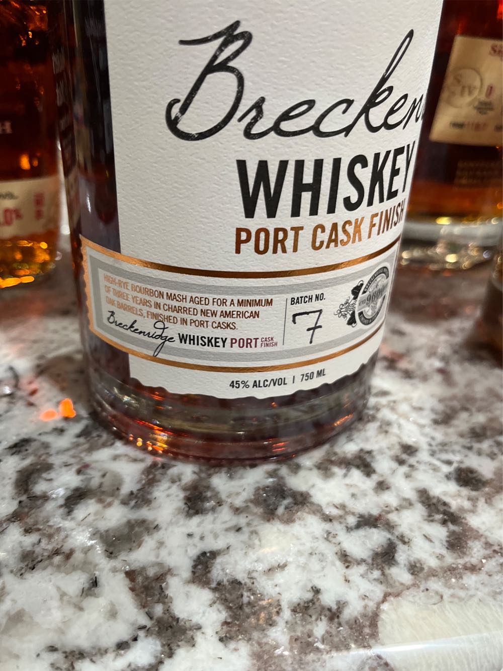 Breckenridge Whiskey Port Cask Finish - Breckenridge Distillery (750mL) alcohol collectible [Barcode 853826005298] - Main Image 2