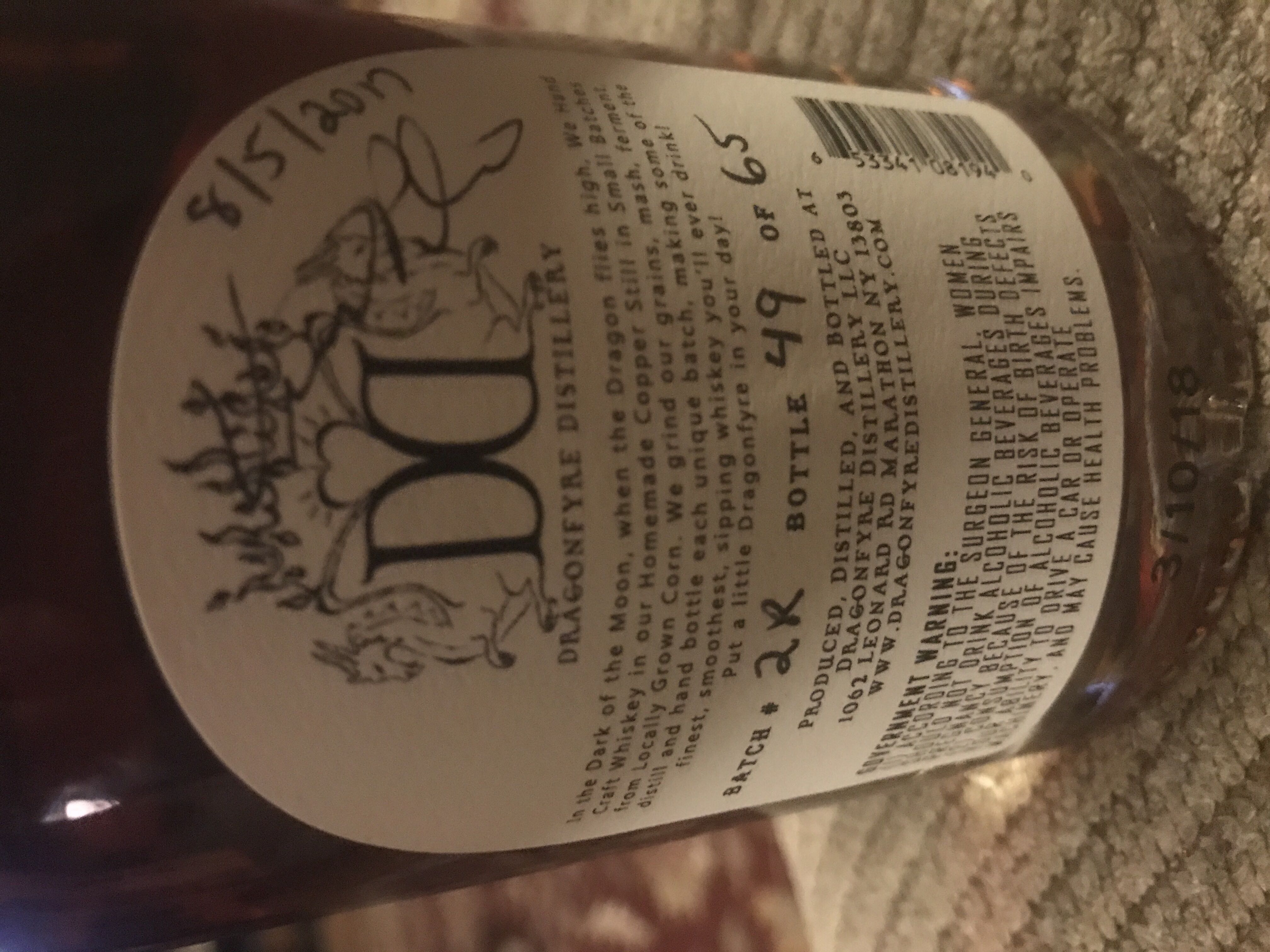 Dragon Fyre Moon Shadow Total Eclipse - Dragonfyre Distillary (350 mL) alcohol collectible - Main Image 2