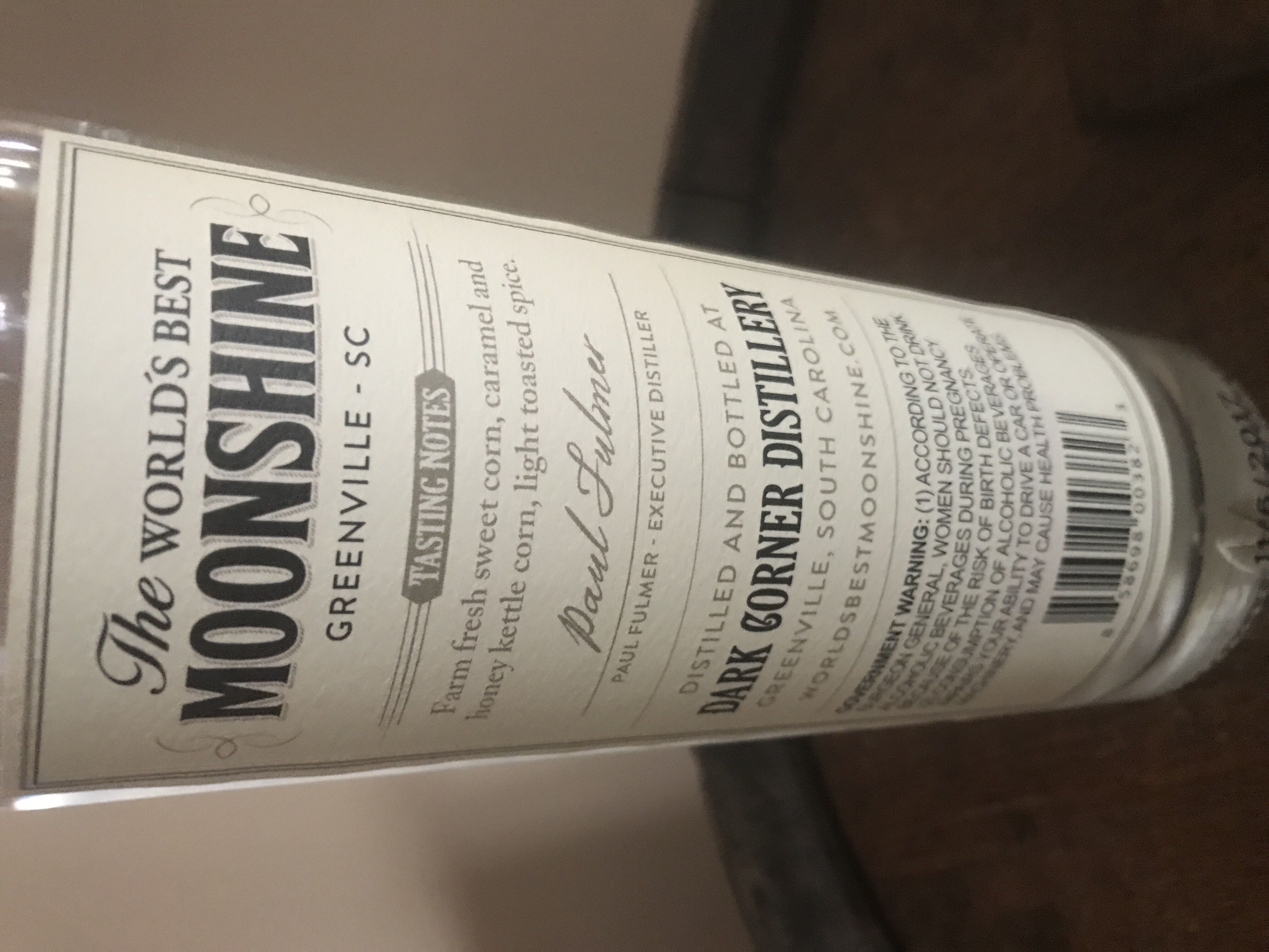 Dark Corner Worlds Best Moonshine  - Dark Corner Distillery (375 mL) alcohol collectible [Barcode 858698003823] - Main Image 2